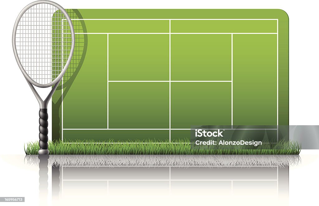 Теннисный корт - Векторная графика Базовая линия роялти-фри