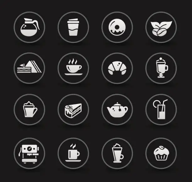 Vector illustration of Coffee Icons | Black