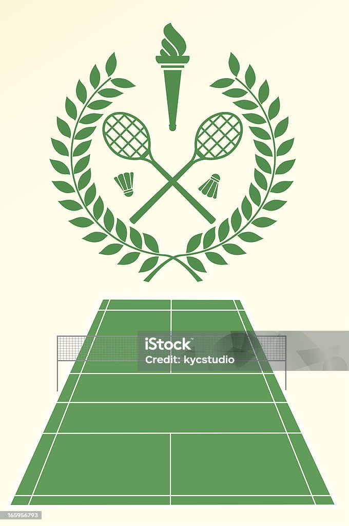 Emblema de Badminton - Vetor de Badmínton - Esporte royalty-free