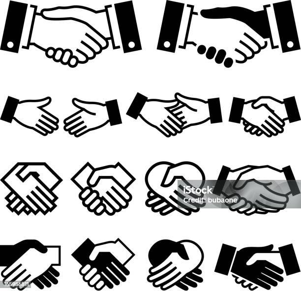 Handshake Accordo Aziendale Incontro Set Di Icone Vettoriali Royaltyfree - Immagini vettoriali stock e altre immagini di Darsi la mano
