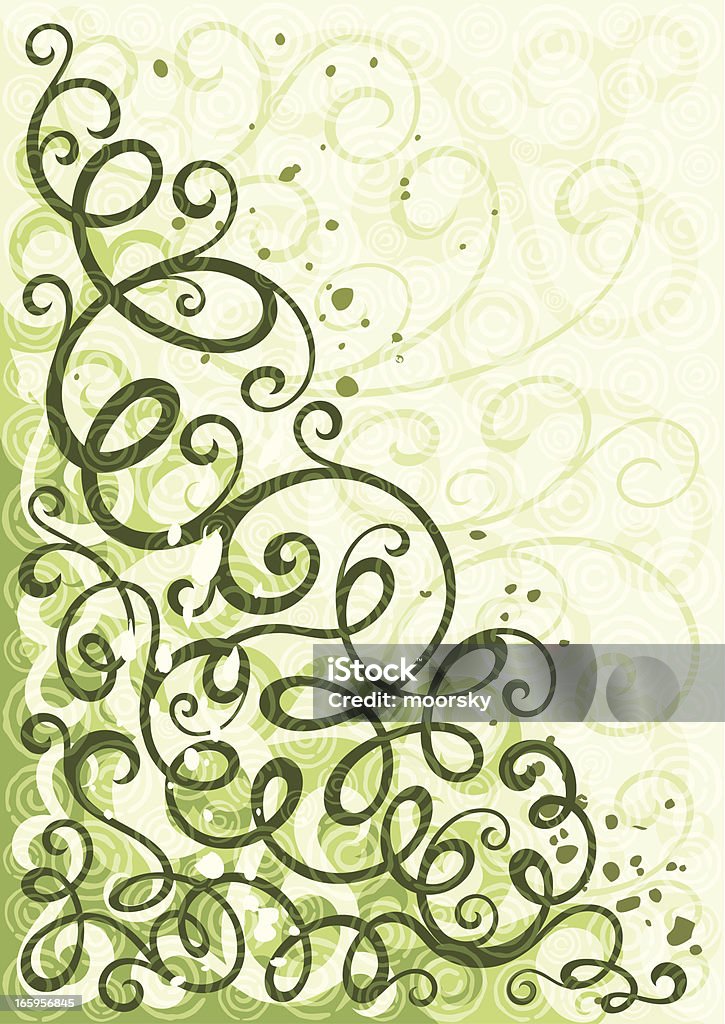 Ilustração floral verde - Royalty-free Abstrato arte vetorial