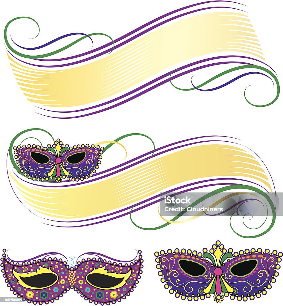 Mardi Gras Maske Banner - Lizenzfrei Mardi Gras Vektorgrafik