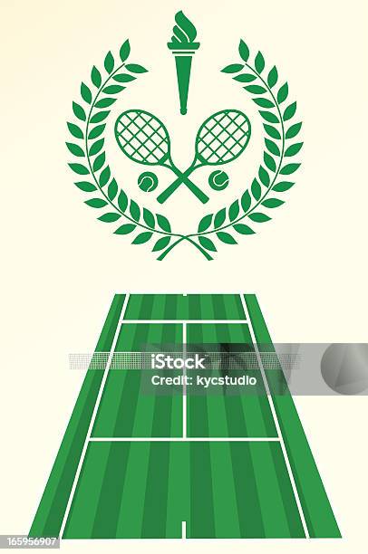 Tenis Plakat I Emblematem - Stockowe grafiki wektorowe i więcej obrazów Tenis - Tenis, Międzynarodowe wydarzenie sportowe, Gra