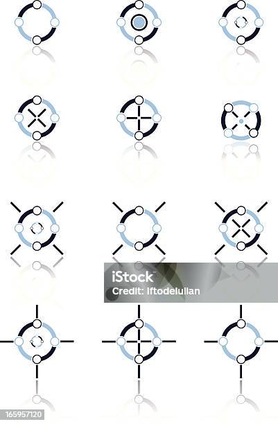 Blu Crosshairs - Immagini vettoriali stock e altre immagini di Arma da fuoco - Arma da fuoco, Forze armate, Mirino