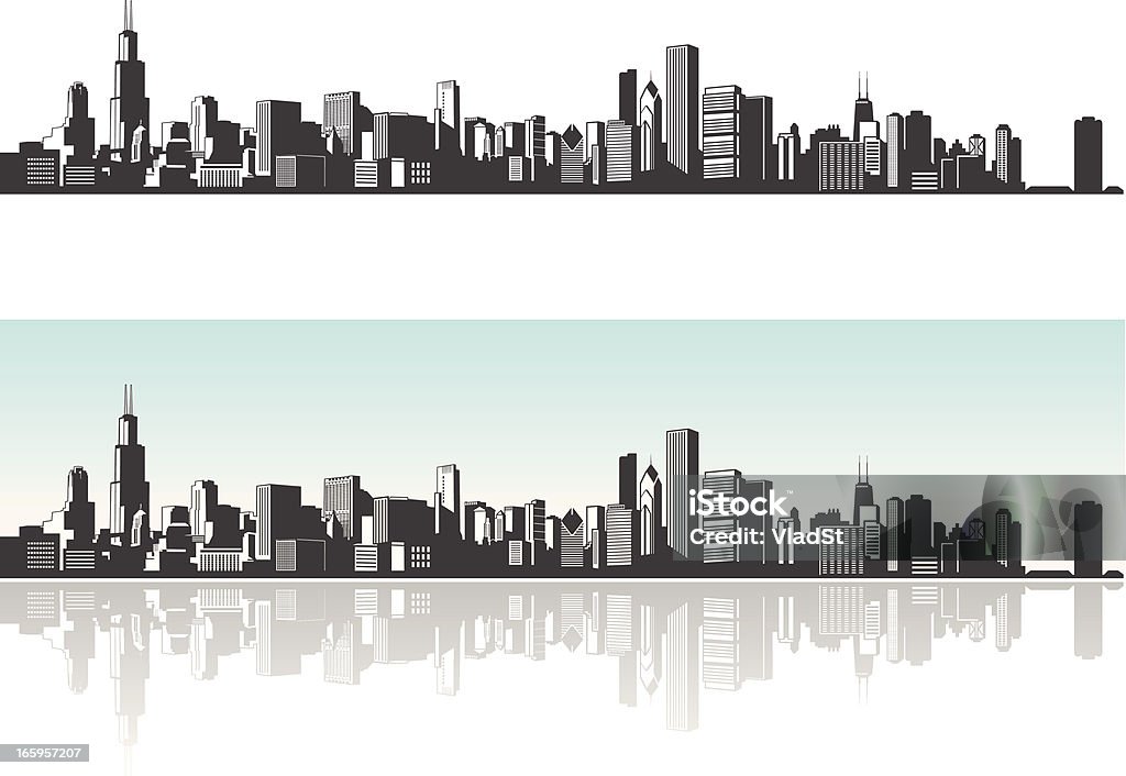 Ville de Chicago - clipart vectoriel de Chicago - Illinois libre de droits