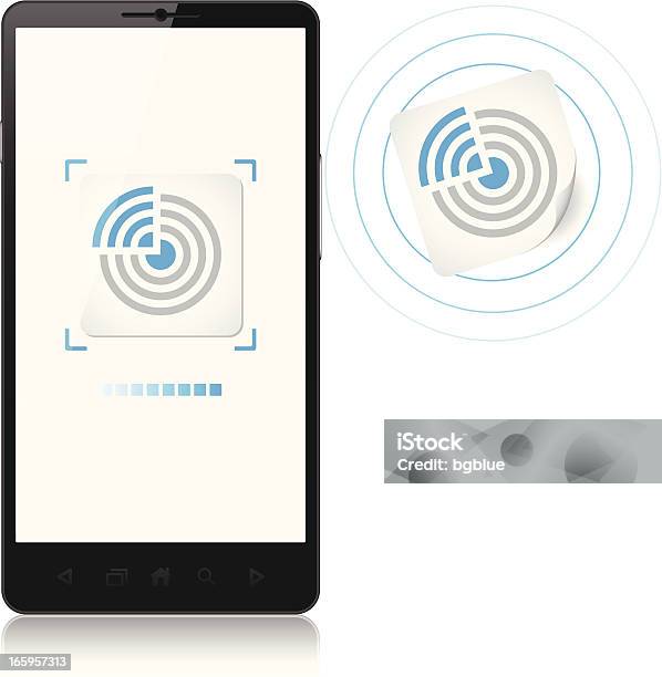 Telefone Móvel Marca Nova Tecnologia Nfc Sem Contacto - Arte vetorial de stock e mais imagens de Comunicação por Campo de Proximidade