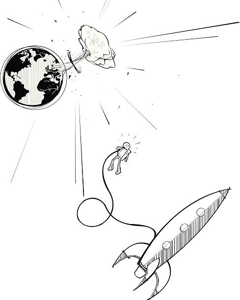 ilustrações, clipart, desenhos animados e ícones de armageddon - hydrogen bomb exploding war earth