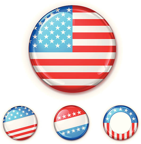 USA Badge Set vector art illustration