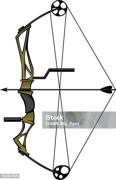 Compound Bow Stock Illustration - Download Image Now - Compound Bow, Hunting - Sport, Arrow - Bow and Arrow