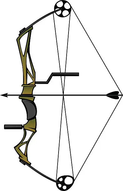 Vector illustration of compound bow