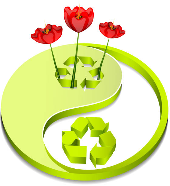 ilustrações, clipart, desenhos animados e ícones de equilíbrio - recycling symbol recycling symbol religious icon