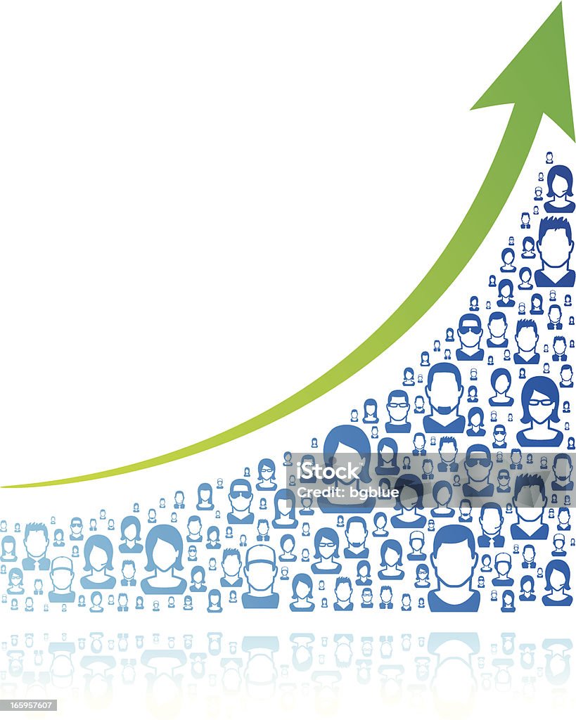 Gráfico de personas - arte vectorial de Moverse hacia arriba libre de derechos