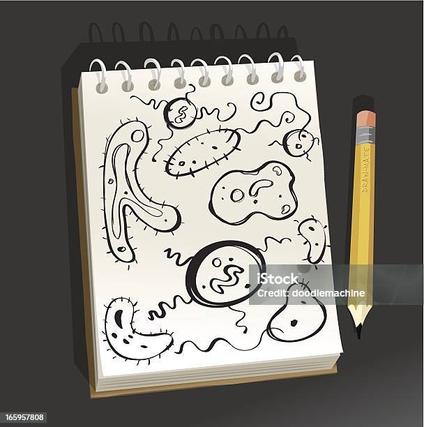 Organismos Celled Sketchpadúnico - Arte vetorial de stock e mais imagens de Ameba - Ameba, Ampliação, Arte e Artesanato - Arte visual