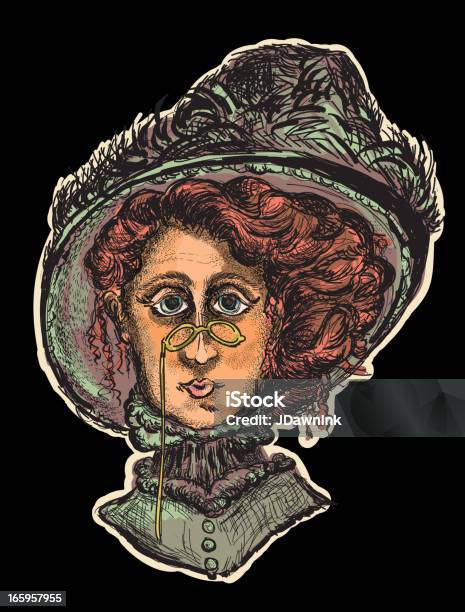 Victorian Or Steampunk Lady Portrait Stock Illustration - Download Image Now - Steampunk, Human Face, Adult