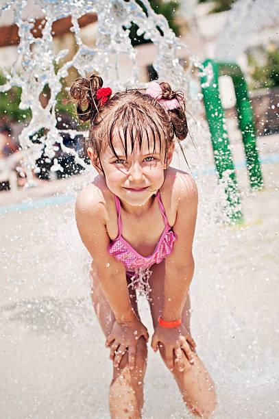 parco acquatico fun - wading child water sport clothing foto e immagini stock