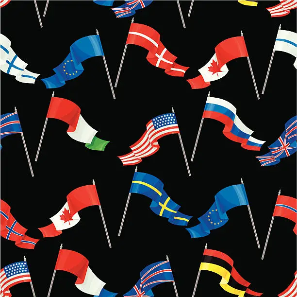 Vector illustration of International Flag Pattern