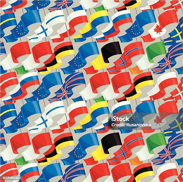 International Motivo Con Bandiera - Immagini vettoriali stock e altre immagini di America del Nord - America del Nord, Bandiera, Bandiera del Belgio