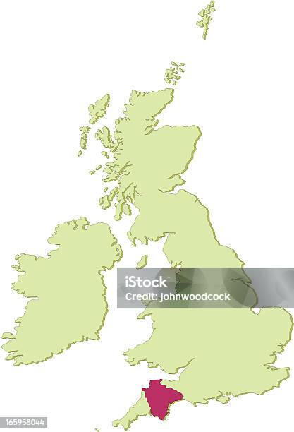 Vetores de Devon Mapa Do Reino Unido e mais imagens de Devon - Devon, Distrito, Exeter - Inglaterra