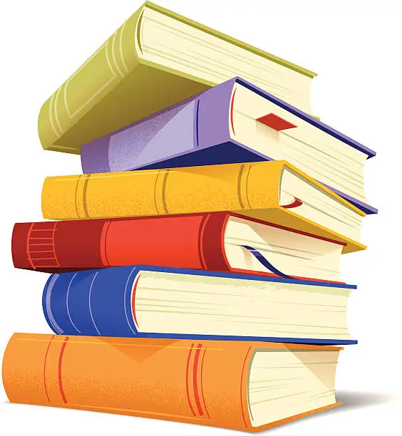 Vector illustration of Stack of books