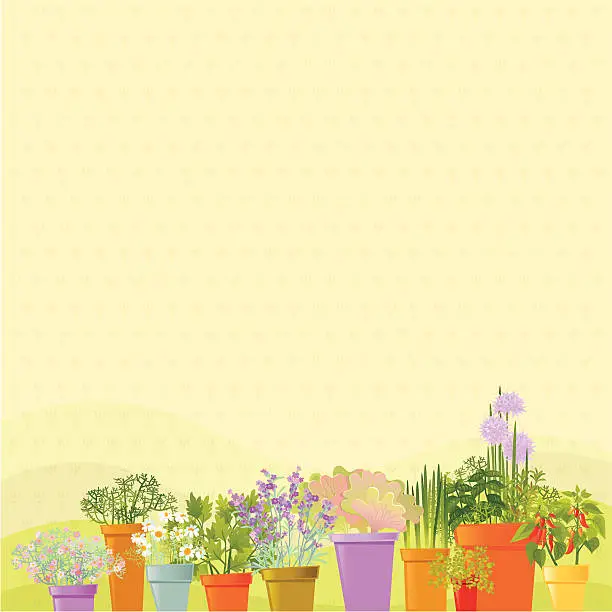 Vector illustration of Home Garden Background