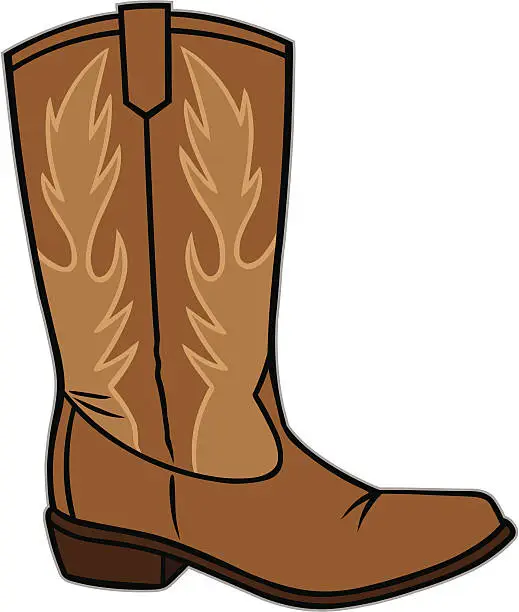 Vector illustration of Cowboy Boot