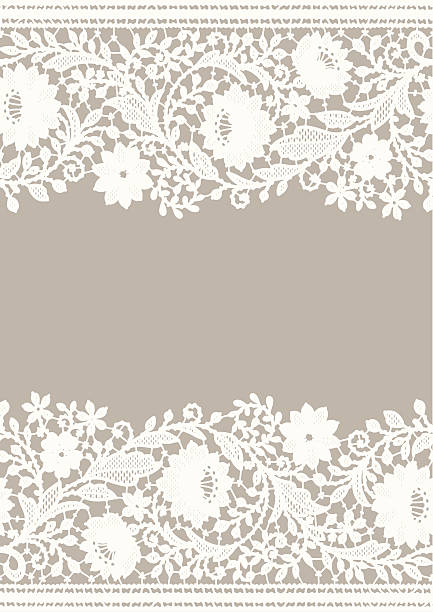 karte mit spitze - lace white pattern flower stock-grafiken, -clipart, -cartoons und -symbole