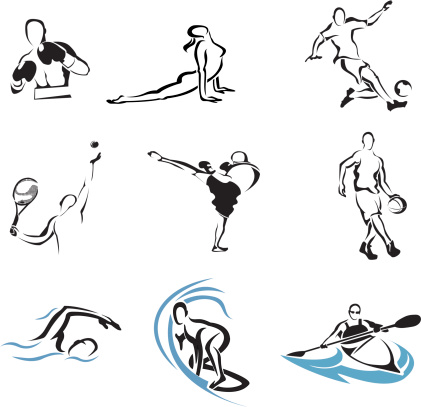 Simple postures of some athletes