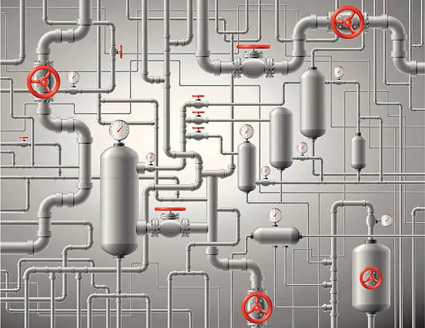 Vector illustration of Pipes Background