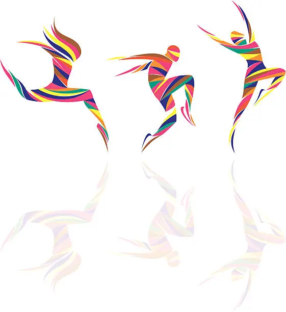 Vector illustration of dancers