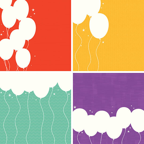 Party Balloons Background Set. EPS8 vector art illustration