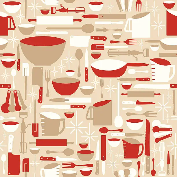Vector illustration of Seamless Baking and Cooking Background
