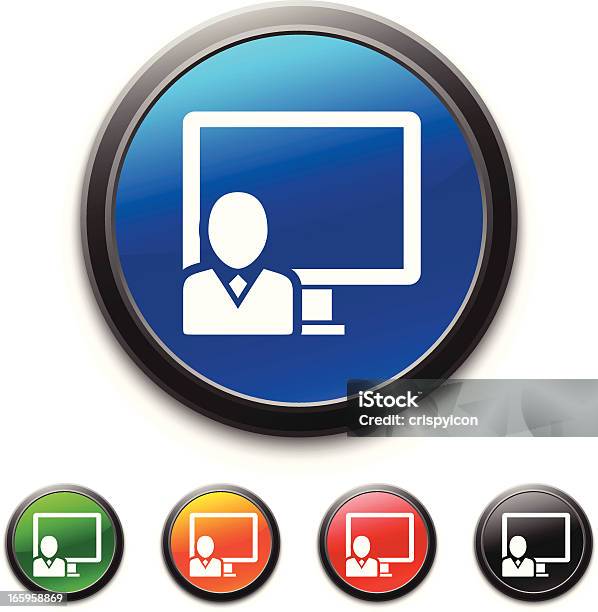 Computer Icon Stock Illustration - Download Image Now - Administrator, Adult, Adults Only