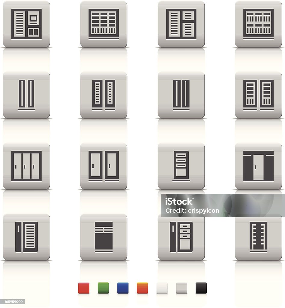 Server icons A set of simple, smooth icons for personal and professional projects. Icon Symbol stock vector