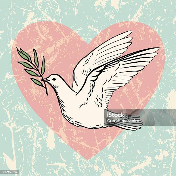 Dove Of Peace With An Olive Branch Stock Illustration - Download Image Now - Dove - Bird, Christmas, Symbols Of Peace