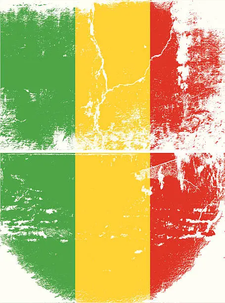Vector illustration of Mali Grunge flag