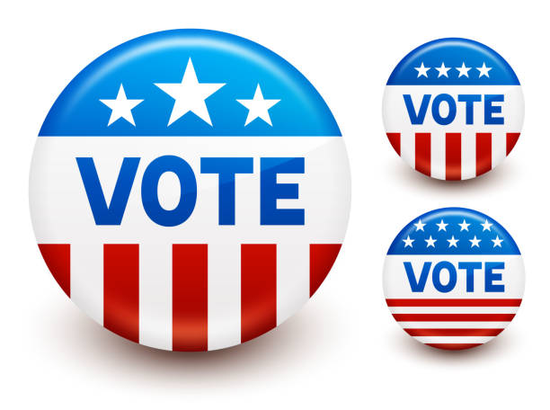 голосование пуговицами - vote button stock illustrations