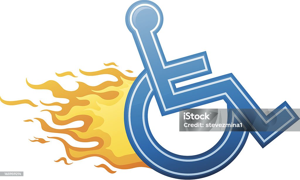 Placa de sinal de Cadeira de Rodas - Royalty-free Acesso para cadeiras de rodas arte vetorial