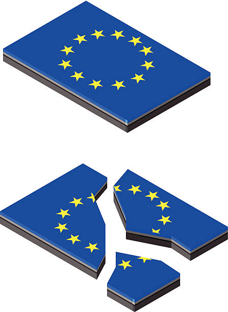 illustrazioni stock, clip art, cartoni animati e icone di tendenza di unione europea - debt recession concepts star shape