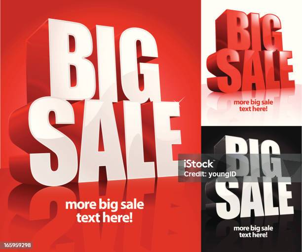 Ilustración de Big Sale Banner y más Vectores Libres de Derechos de Rebajas - Rebajas, Cartel, Comprar