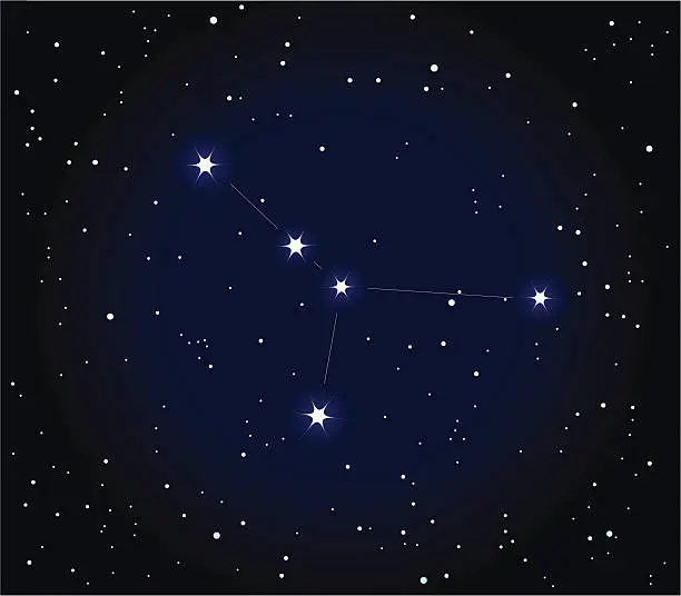 Vector illustration of Constellation Cancer