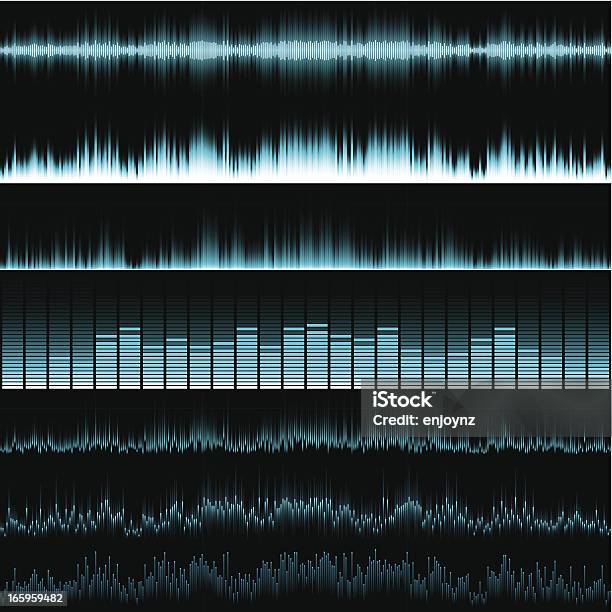 Graphic Equalisers Stock Illustration - Download Image Now - Noise, Wave Pattern, Audio Equipment