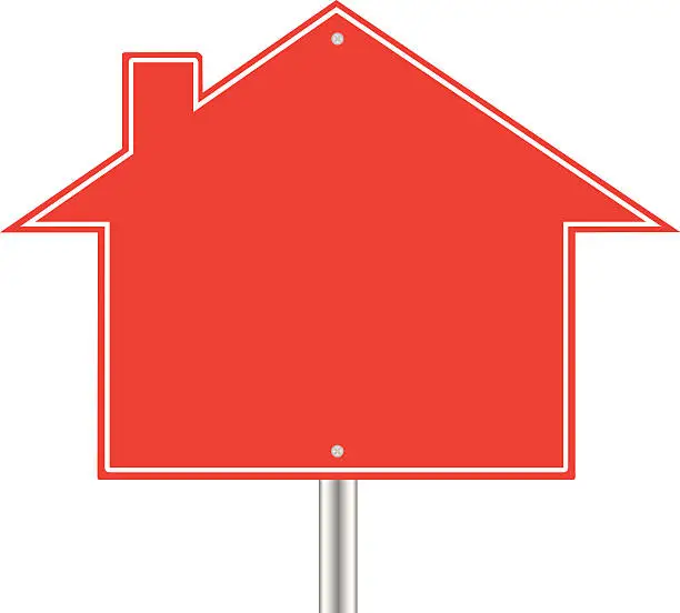 Vector illustration of Real Estate Sign Blank
