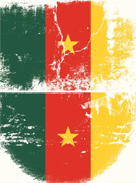 Vector illustration of Cameroon Grunge flag