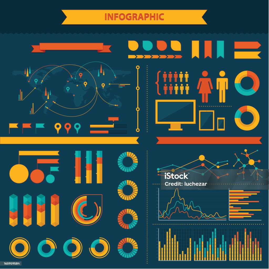 Infographic Elements Infographic elements set Bar Graph stock vector