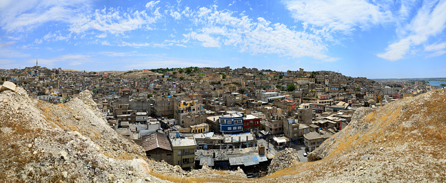 Birecik Town, located in Sanliurfa, Turkey, is famous for its old houses and mosques.