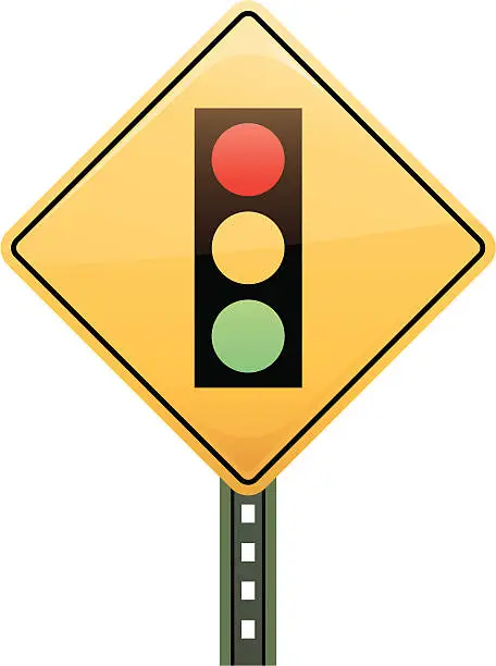 Vector illustration of Traffic Light Sign