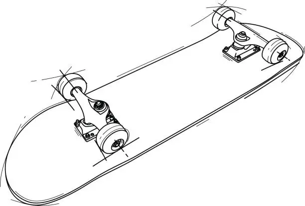 Vector illustration of Skateboard