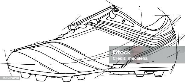 Soccer Shoe Stock Illustration - Download Image Now - Soccer Shoe, Shoe, Sketch