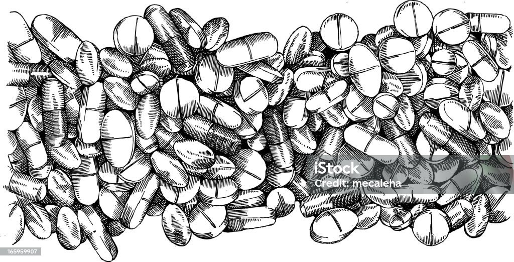 Таблетки фоне - Векторная графика Без людей роялти-фри