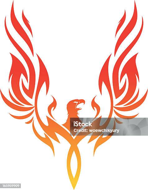 Phoenix — стоковая векторная графика и другие изображения на тему Феникс - Феникс, Огонь, Без людей